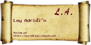 Ley Adrián névjegykártya